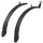 MUDGUARD FOR URBAN/MTB - on stays 20/24'' POLISPORT EXPANDER BLACK - Wd 55mm - Adjustable length (PAIR- rear+front) COMPATIBLE V/BRAKE or DISC