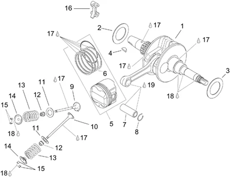 Arbre moteur - Soupapes
