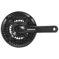 PEDALIER VTT SHIMANO  7/8V. TY501 NOIR 175mm 42-34-24  (BOITIER 122mm)