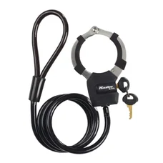 ANTITHEFT FOR BICYCLE - "HANDCUFFS" WITH EXTENDER CABLE 1m. MASTERLOCK STREET CUFF Ø 8mm  - SUPPLIED WITH 4 KEYS  -SECURITY LEVEL 6- 2 Stars Fub Approved
