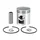 PISTON FOR MOPED PEUGEOT 103 MVL, SP, RCX, SPX, VOGUE - Ø 39,97 mm  (MARK J) (Ring Thick 1,5)  -SELECTION P2R-