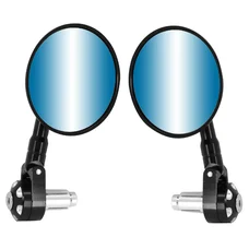 MIRRORS SET - BAR END SIDE MIRROR FOR YAMAHA 700 MT-07 - Auto-dimming / round shaped (PAIR) -AVOC
