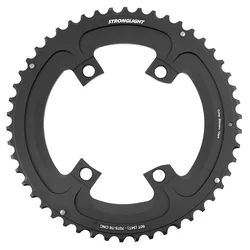 PLATEAU ROUTE 4BRA D.110 POUR SHIMANO 105 R7100 STRONGLIGHT 50DTS EXTERIEUR NOIR ALU 12V. POUR INTERIEUR 34DTS LIVRE AVEC KIT INTRAVIS