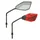 MIRROR FOR SCOOT REPLAY ARROW - RED -  BLACK ARM  Ø 8mm (SOLD PER PAIR) **