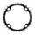 CHAINRING FOR MTB 4 ARMS - Ø104 TA CHINOOK TRIPLE 32 Teeth- Middle BLACK ALU 8/9 Speed.