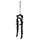 FORK- FOR TREKKING BIKE 28 " ZOOM 730 ALUMINIUM- COIL - BLACK- TRAVEL: 50mm , THREADED STEERER Ø 1"1/8-25.4 INNER . STEERER SIZE : 240/75.FOR Disc brake or V brake.