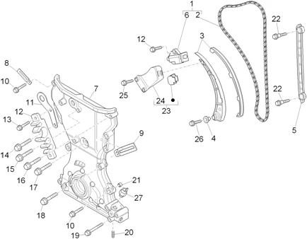 Courroie de distribution et couvercle