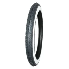 PNEU CYCLO 18''  2.25-18 (2 1/4-18) MITAS B4 FLANCS BLANCS TT 42J REINF
