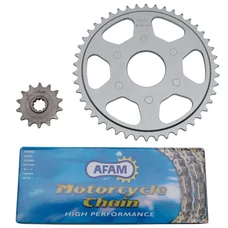 KIT CHAINE ADAPTABLE APRILIA 50 CLASSIC 1992>2001  415  13x46  (DIAM COURONNE 50/85/22.1)  (DEMULTIPLICATION ORIGINE)  -AFAM-