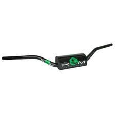 GUIDON 50 A BOITE KRM PRO RIDE OVERSIZE DIAM 28,6mm ALU NOIR/VERT AVEC MOUSSE