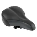 SADDLE- NEWTON FOR URBAN BIKE - NEWFULL BLACK 270x180mm STEEL RAIL (ON CARD)
