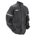 RAIN JACKET ADX ECO BLACK   L  (LINING + REFLECTIVE STRAP + VELVET COLLAR + RAIN GUTTER + BELLOWS ON BACK)
