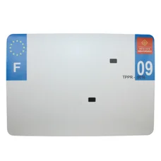 BANDE PLAQUE MOTO 210x145 POUR PVC AVEC RAISON SOCIALE DEP. 09/EURO (VENDU A L'UNITE)