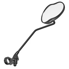 RETROVISEUR VELO DROIT ERGOTEC M-99LV PLASTIQUE/ALU NOIR (MIROIR 122 x 78 x 66 mm)
