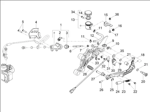 Pompe frein arrière