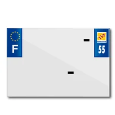 PLASTIC STRIP FOR PVC LICENSE PLATE WITH BUSINESS NAME (MOTORBIKE FORMAT 210X145)-DEPT 55/EUROPE (SOLD PER UNIT)