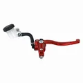 BRAKE MASTER CYLINDER (FRONT) RADIAL FOR DERBI/RIEJU/BETA 50CC ALUMINIUM CNC - ANODIZED RED  (With tank) -P2R-