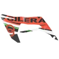 DECAL - ON HEADLIGHT (LEFT) "PIAGGIO GENUINE PART" 50 GILERA SMT/RCR 2018> BLACK/RED  -2H003072

-