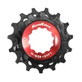 KIT 3 PIGNONS SUNRACE POUR CASSETTE 12V. 11-13-15 NOIR AVEC ECONTRE ECROU BLOCAGE