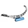 POT 50 A BOITE YASUNI R2 VERNI POUR DERBI 50 SENDA/BETA 50 RR/RIEJU 50 MRT, SMX, MRX, RR/MBK 50 X-LIMIT/YAMAHA 50 DTR/FANTIC 50 XE, XM (PASSAGE BAS) (SILENCIEUX BLEU AZUR)  -TUB810TD-