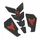 PROTECTION DE RESERVOIR MOTO POUR YAMAHA 700 MT-07 CARBONE AVEC MOTIF ROUGE (AUTOCOLLANT) (3 PIECES)  -AVOC-