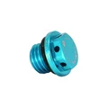 BOUCHON D'HUILE 50 A BOITE KRM PRO RIDE POUR MINARELLI 50 AM6/BETA 50 RR/RIEJU 50 MRT/SHERCO 50 SM-R, SE-R ALU CNC BLEU TURQUOISE