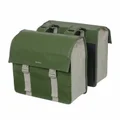 DOUBLE BAG FOR BICYCLE - REAR - BASIL URBAN LOAD - GREEN / SAND 48-53Lt (41x18x46cm) WATERPROOF