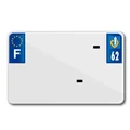 PLAQUE IMMATRICULATION MOTO TIFLEX ALU PREPERCEE 210x130 DEP. 62 VIERGE (VENDU PAR 10)