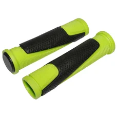 POIGNEE VTT NEWTON BI-MATIERE VERT/NOIR L130mm (PAIRE)