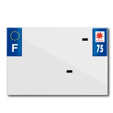 PLASTIC STRIP FOR PVC LICENSE PLATE WITH BUSINESS NAME (MOTORBIKE FORMAT 210X145)-DEPT 75/EUROPE (SOLD PER UNIT)