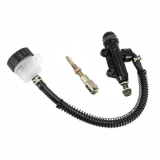 BRAKE MASTER CYLINDER FOR BETA 50 RR 2011> / APRILIA 50 RX 1999>2005 / GENERIC 50 TRIGGER 2006>2018 / KSR 50 TRX 2015>2020 REAR - BLACK - WITH TANK  -P2R-