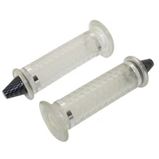 REVETEMENT POIGNEE REPLAY SCOOTER/50 A BOITE CONE TRANSPARENT/CARBONE - CLOSED END (PAIRE)
