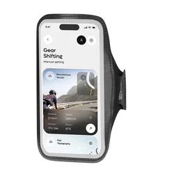ETUI SUPPORT SMARTPHONE/TELEPHONE RIXUS DE SPORT ULTRA RESISTANT NOIR FIXATION VELCRO AU BRAS (VENDU A L'UNITE) -RXSP02