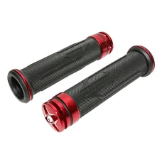 REVETEMENT POIGNEE REPLAY SCOOT DIAMANT NOIR/ROUGE CLOSED END 135mm (PAIRE)