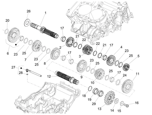 Boîte de vitesses - engrenages