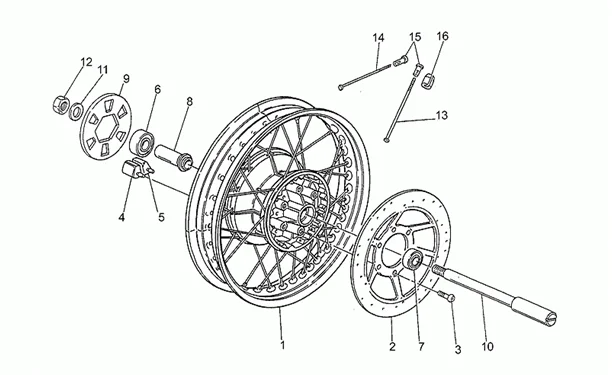 Roue AR rayons