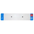 PLASTIC STRIP FOR BLANK PVC LICENSE PLATE (CAR FORMAT 520X110)-DEPT 81/EUROPE (SOLD PER UNIT)
