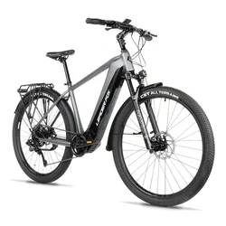 VELO ELECTRIQUE/VAE CITY 28 LEADER FOX BARNET HOMME GRIS 9V MOTEUR CENTRAL BAFANG M510 36V 95Nm BATTERIE 20Ah (19'' - h48cm - TAILLE L - POUR ADULTE DE 178cm à 185cm)