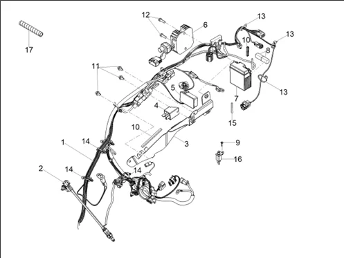 Circuit electrique arrière