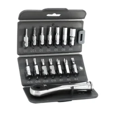 RATCHET WRENCH TOOLSET - TOOLKIT - STAINLESS - CHC 2/2.5/3/4/5/6/8 - TORX T10/T15/T20/T25 + 4 Screwdrivers (14 PIECES SET)