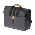 SINGLE BAG FOR BICYCLE -REAR- BASIL URBAN DRY BUSINESS -LEFT/RIGHT- WATERPROOF 20L GREY - HOOK ON SYTEM (38x15x37cm)