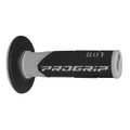 REVETEMENT POIGNEE PROGRIP MOTO OFF ROAD 801 DOUBLE DENSITE BASE GRIS/NOIR CLOSED END 115mm (CROSS/MX) (PAIRE)
