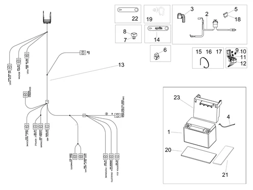 Circuit electrique arrière