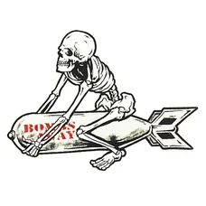 STICKER LETHAL THREAT MINI BOMBS AWAY SKELETON (60x80mm)