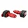 CRASHPADS/TOP BLOCK FOR YAMAHA MT 07 - ALU CNC ANODIZED RED -WITH LOGO (PAIR)  -AVOC--