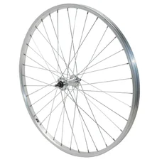 WHEEL FOR MTB- 26" FRONT - FULL ALUMINIUM- SOLID SPINDLE- (SOLD WITH NUT 9X100)