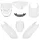 FAIRINGS/BODY PARTS FOR PEUGEOT 50 KISBEE- ALL MODELS 2 Stroke/4 Stroke 2010>2018 GLOSS WHITE (6 PARTS KIT)  -P2R-
