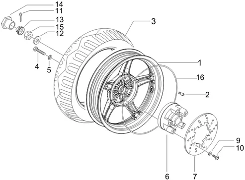 Roue arrière