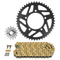 KIT CHAINE ADAPTABLE DUCATI 800 SCRAMBLER 2015>2018  520  15x46  (DIAM COURONNE 100/124/10.5)  (DEMULTIPLICATION ORIGINE)  -AFAM-