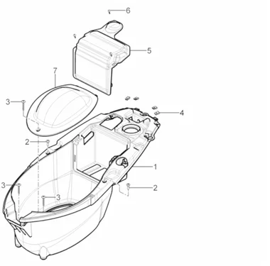 Logement casque - Dessous de selle